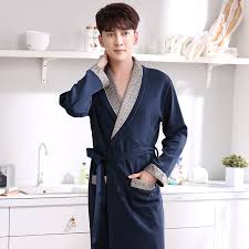 Quel peignoir adulte choisir ? Automne Hiver Doux Pur Coton Peignoir Homme Longue Robe Rallongent 3xl Plus La Taille A Manches Longues De Nuit Spas Pijama Hombre Aliexpress