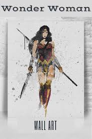 Love How Powerful She Looks In This One An Inspiration Of Strength For Girls And Women Ad Dccomi Justice League Wall Art Wonder Woman Wonder Woman Wall Art