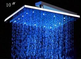Alfi Brand Led5005 10 Square Multi Color Led Rain Shower Head Rain Shower Head Rain Shower Shower Heads