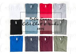 bella canvas popular v necks color chart mockup 3005 popular colors folded v necks mockup product photography download