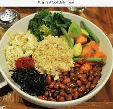 Real Food Daily Meal Bowl With Lemon Tahini Sauce Real Food Recipes Daily Meals Lemon Tahini Sauce