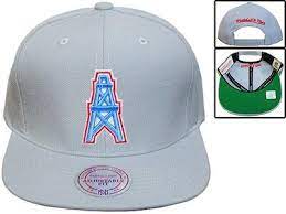 Houston Oilers Hat Snapback Mitchell Ness Limited Edition Release Gray Houston Oilers Hats Snapback Oilers