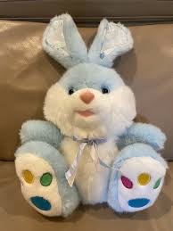 Wal-mart Blue Easter Bunny Rabbit Ribbon 16” Plush