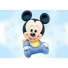 Baby Mickey Mouse Shower Edible Cake Topper Frosting 1 4 Sheet Birthday Party Walmart Com