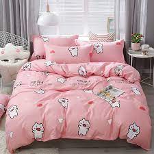 The colors match my daughters room perfectly and. Cute Pink Pig Bed Linens Cartoon Pattern Bedding Set High Quality Duvet Cover Quilt Cover Pillowcase Sheet Queen King Size Bedding Sets Aliexpress