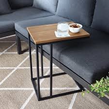 A coffee table is much more than a place for you to rest your wine glass at the end of the long day, it can tie together an entire room and be used as a focal piece to display all sorts. Better Homes Gardens Wood C Shaped Side Table Black And Brown Walmart Com Walmart Com
