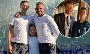 Romeo beckham was born on sunday and keywords search by people: Romeo Beckham Pokes At Surpassing Father David S Height As They Visit Universal Studios With Harper Daily Mail Online