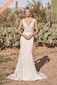 Style 66162 Illusion Bodice Fit And Flare Dress With Beaded Lace Lillian West Lillian West Wedding Dress Bridal Elegance Lillian West