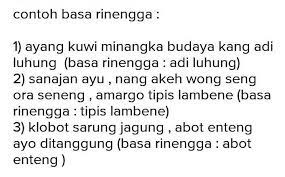 Check spelling or type a new query. Sebutkan 25 Contoh Bahasa Rinengga Pliss Kak Jawab Urgent Brainly Co Id