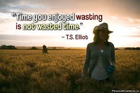 The Time You Enjoy Wasting Is Not Wasted Time Time You Enjoyed Wasting Is Not Wasted Time T S Elliot Inspirational Quotes Time Quotes Wasting Time Quotes