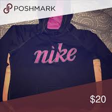 Black Blue And Pink Nike Shirt Nike Woman S Hoodie Nike Women Nike Pullover Hoodies