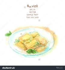 watercolor style矢量画意大利菜 意式馄饨 背景 素材 食品及饮料 海洛创意 hellorf shutterstock中国独家合作伙伴 正版素材在线交易平台 站酷旗下品牌