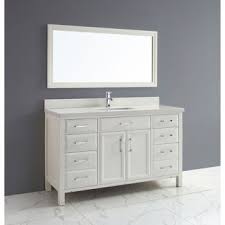Studio Bathe Calais 60 In White Single Vanity With Mirror Bathroom Vanity Single Bathroom Vanity White Vanity Bathroom