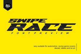 Serif fonts for windows and mac in opentype and truetype formats. Swipe Race In Fonts On Yellow Images Creative Store