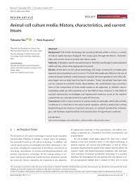 It is defined as the cell culturing from the tissue of the host animal. Pdf Animal Cell Culture Media History Characteristics And Current Issues