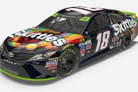 The joe gibbs racing toyota driver didn't need to win the race after a crash in stage 3 took out a number of playoff contenders and meant busch would have made the. Kyle Busch To Drive The Skittles Sweet Heat Scheme