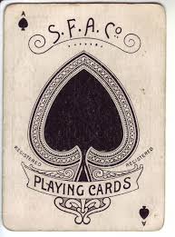 Single Vintage Swap Playing Card Spade Ace Wide Ace Spades Sfa Vintage Playing Cards Playing Cards Ace Of Spades
