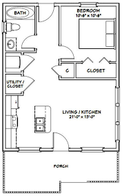 22x28 House 1 Bedroom 1 Bath 616 Sq Ft Pdf Floor Plan Etsy In 2020 Tiny House Plans Small House Floor Plans Tiny House Floor Plans