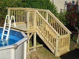 This Is A 6 X6 Pool Deck Located On The End Of An Oval Pool Description From Currydecks Blogspot Com I Searched For Pool Deck Plans Oval Pool Decks Backyard
