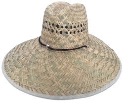 Wide Brim Lifeguard Hat Mexican Straw (Medium, Natural/White Bound) -  Walmart.com