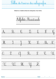 Folhas Para Caligrafia Atividades De Caligrafia Alfabeto cursivo maiusculo e minusculo para imprimir. folhas para caligrafia atividades de