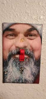 I made this lightswitch cover of my bf!