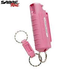 Sabre Red Pink Pepper Spray W Hard Case Keychain Guardian Self Defense