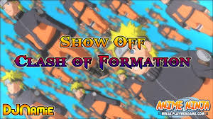 Anime Ninja Show Off Clash Of Formation Naruto Game Browser Onli Anime Ninja Naruto Games Anime