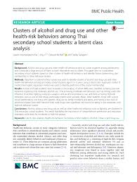 Location, cleaness n the decoration of hotel. Pdf Clusters Of Alcohol And Drug Use And Other Health Risk Behaviors Among Thai Secondary School Students A Latent Class Analysis