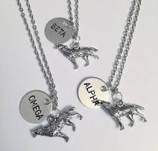 Alpha Beta Omega Original Design Wolf Necklaces Best Friend Necklaces Wolf Wolf Necklace Friend Necklaces Wolf Jewelry