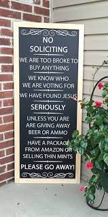 Fannn no soliciting sign, digitally printed indoor outdoor sign, 5x6.5 inch metal door sign for deterring unwanted visitors, weather resistant for house home and business (1) 4.3 out of 5 stars. No Soliciting Sign Front Porch Decor Ideas Funny Welcome Etsy Welcome Door Sign No Soliciting Signs Front Porch Decorating