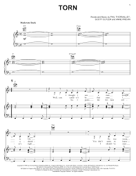 Natalie imbruglia performs in the music video torn from the album left of the middle recorded for rca records. Natalie Imbruglia Torn Sheet Music Pdf Notes Chords Pop Score Alto Sax Solo Download Printable Sku 107970