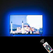 Tv Backlight Led Lights Behind 50 55 Inch Television Bias Lighting Usb Powered Black Led Light Strip For Tv With Rf With Images Strip Lighting Tv Backlight Bias Lighting