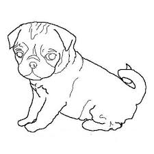 Free Coloring Pages Of Dog Outline Dog Outline Coloring Pages Pug Dog