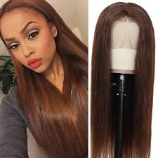 Nadula Light Brown 13 4 Lace Front Straight Wig 150 Density Wig Human Hair Colored Wig Nadula
