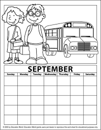 Aside from making your kid happy, you also earned their affection. September Coloring Calendar Education World