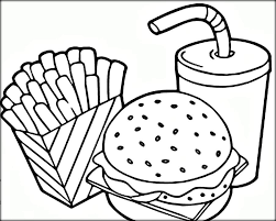Free Coloring Pages For Kids And Adults Printable Fast Food Coloring Pages Pizza Coloring Page Free Coloring Pages