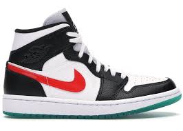 Jordan aj 1 mid se men's • black/white $125.00. Jordan 1 Mid Alternate Swooshes Red Yellow W Bq6472 063