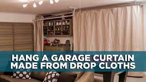 You can even hang beaded curtains to make your child's room a bit more fun. How To Hang A Garage Curtain Made From Drop Cloths Youtube