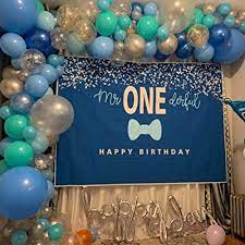 Kara s party ideas pink paris 1st birthday. Buy Botong 7x5ft Boys 1st Birthday Mr Onederful Backdrop Blue Bow Tie Blue And Silver Photography Background Baby Shower Boy Toddler Little Man First Birthday Cake Table Decorations Photoshoot Banner Online In