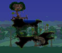 I gotta build something like this! I Made A Little Floating Jungle Island For My Witch Doctor Terraria