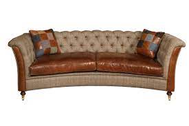 309 questions people are asking about harris tweed. Granby Harris Tweed And Leather Curved Sofa Against The Grain Furniture