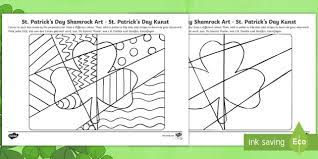 Art & crafts creative activities for your classroom that include a variety of artistic mediums. St Patrick S Day Shamrock Creative Worksheet English German