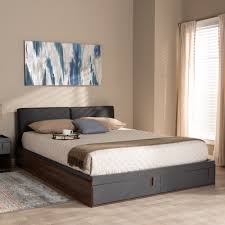 Secondary colors are formed from an equal mixture of two separate primary colors. Baxton Studio Rikke Modern And Contemporary Two Tone Gray And Walnut Finished Wood Queen Size Platform Storage Bed With Gray Fabric Upholstered Headboard Walmart Com Walmart Com