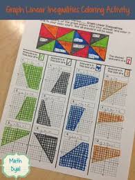Practice Matching Linear Inequalities To Their Graphs With This Fun Coloring Activity M Graphing Linear Inequalities Graphing Inequalities Linear Inequalities