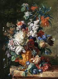 Flowers in a glass vase ambrosius bosschaert the elder. Jan Van Huysum 1722 Vase Of Flowers Oil On Panel Flower Painting Floral Painting Botanical Art