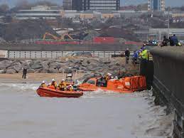 Front side rear top interior. Rnli Hovercraft Becomes Stuck While Rescuing Woman From The Sea At New Brighton Liverpool Echo