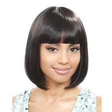 Black Bob Wig With Bangs Amazon Bobbi Boss Premium Synthetic Wig Biju 1010 This Is An Amazon Affiliate Link Want To Know Mor Front Lace Wigs Human Hair Wigs With Bangs Wig Hairstyles