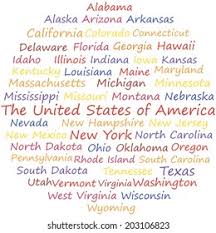 In order of entering the union United States America Alphabetical Order Vector Stock Vector Royalty Free 203106823
