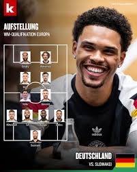 Mit dieser Aufstellung startet das DFB-Team in Bratislava in die  WM-Qualifikation. Frankfurts Collins feiert sein Länderspieldebüt direkt in  Nagelsmanns Startelf. Zum Spiel ▷ https://www.kicker.de/4969538/ticker#fb